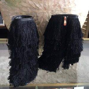 Women’s 3 1/2 inch heel ankle booties.